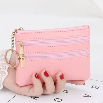 Xajzpa  Fashion Women Wallet Clutch Three Zip Female Short Small Coin Purse New Brand Design Soft Mini Card Holder Wallet Money Bag
